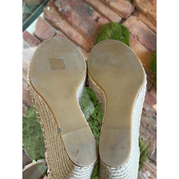 VALENTINO Pink Rockstud Espadrille Wedges - Picture 5 of 5